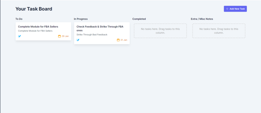 Kanban Board for Amazon Sellers - To Do List